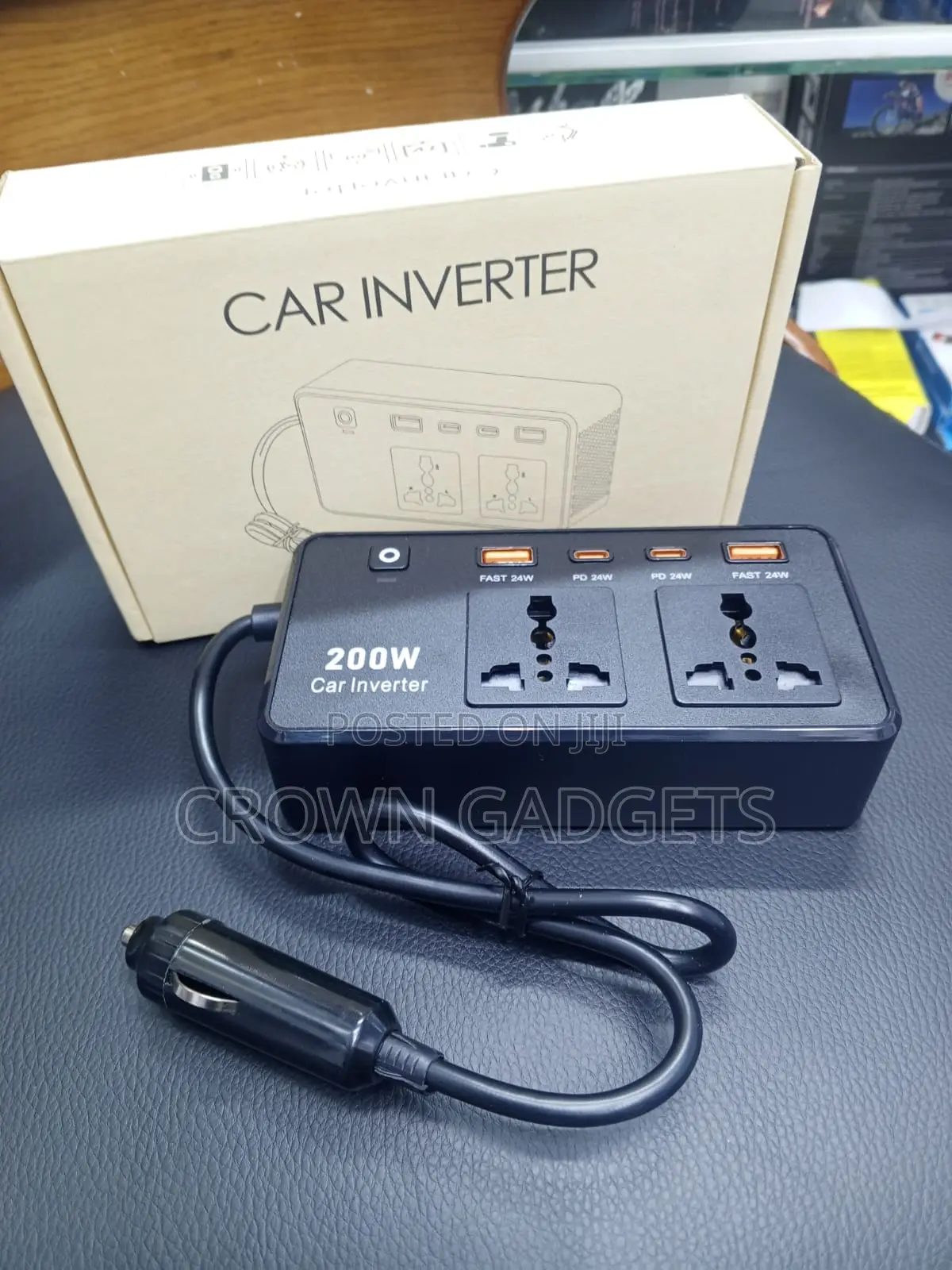 12v 200w Car Inverter With USB-A, USB-C Pd AC Outlets