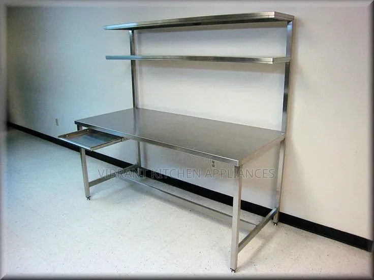 Work Table With Double Overshelves