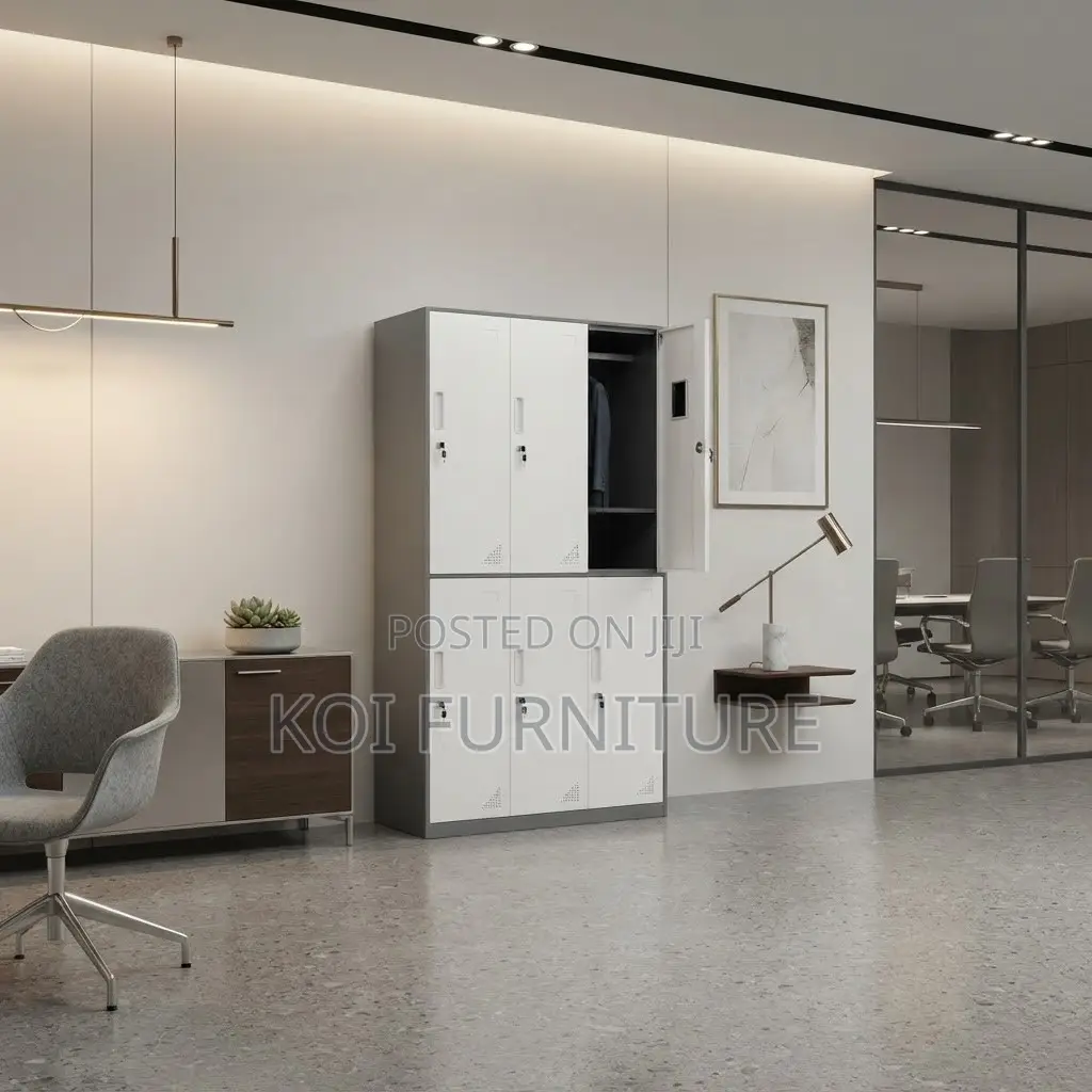Office Cabinet; 6-Locker Metallic Cabinet