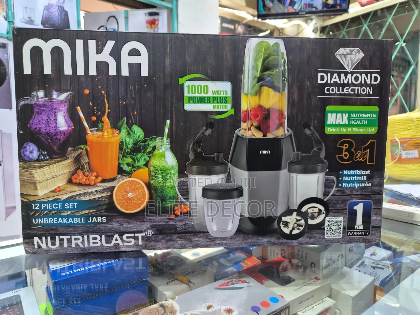 Mika 3-in-1 NutriBlender 1000W With Unbreakable Jars