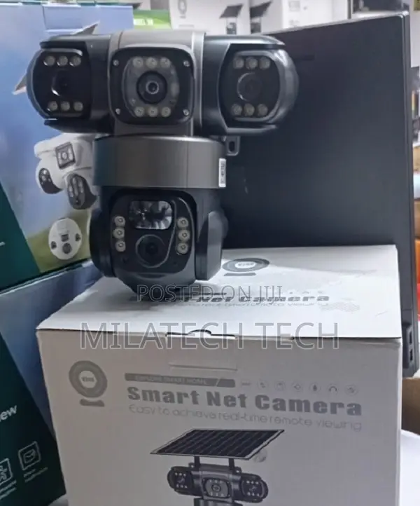 V380 Triple Lens 4G Solar PTZ CCTV Camera