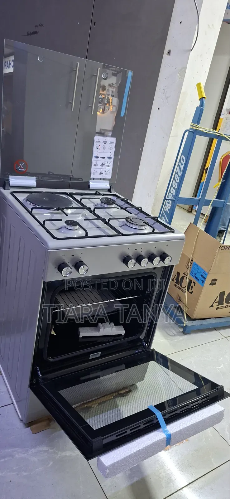 VON Simfer 60x60 3+1 Standing Cooker – Gas Sensor, Electric Hotplate,