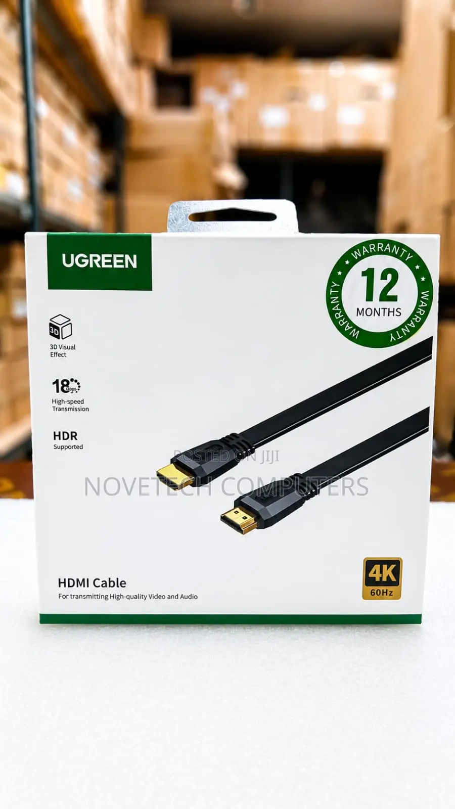 Ugreen Ed015 Hdmi Flat Cable Male to Male 1.5m