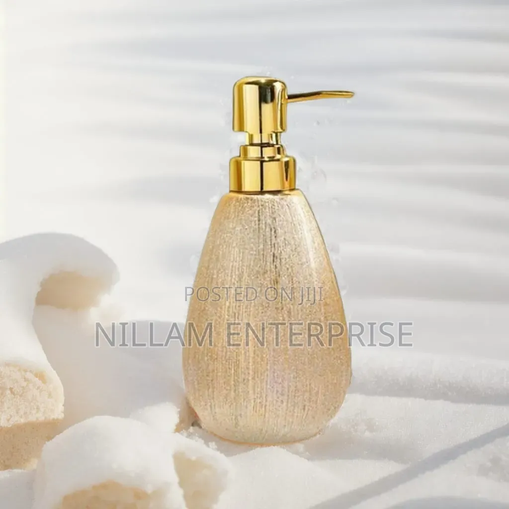 Golden Ceramic Press Bottle