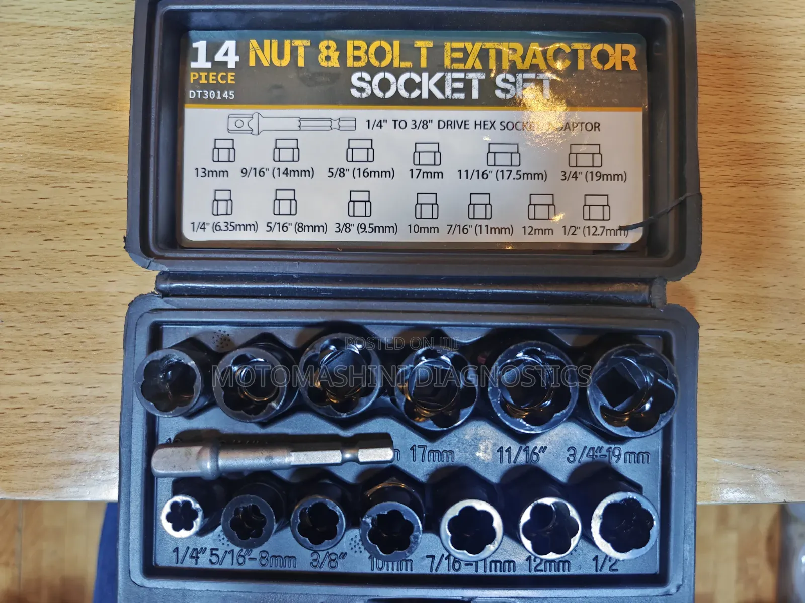 Damaged Nut and Bolt Remover Extractor Socket Spanner Kit