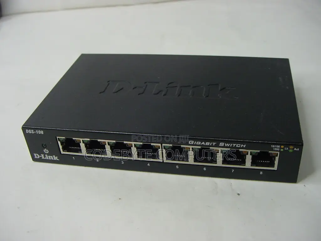 D-Link DGS-108/B 8-Port Gigabit Unmanaged Desktop Switch