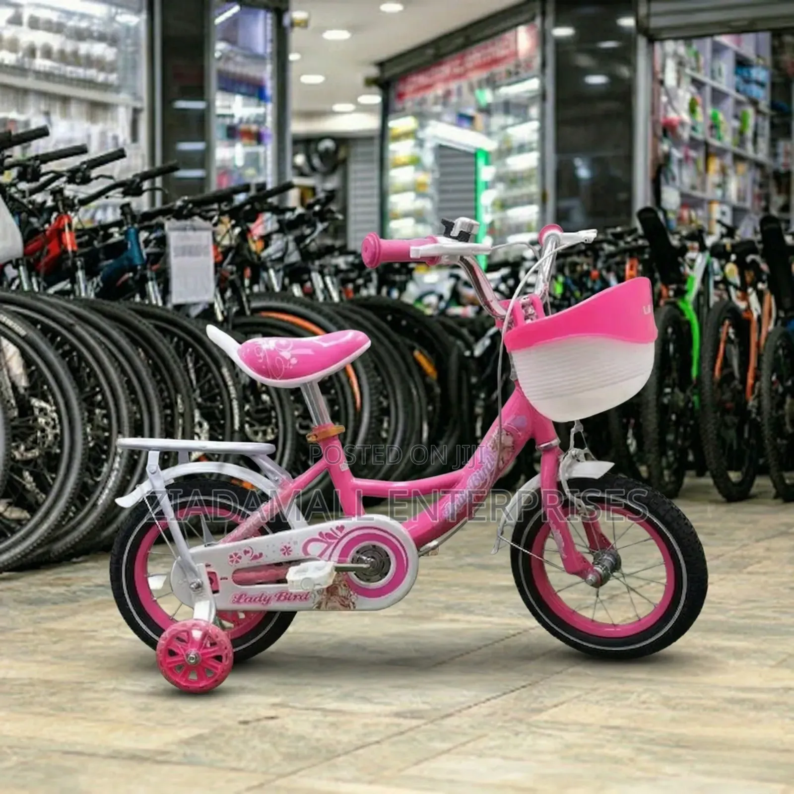 Colour Purple Ladybird Bike Size 12 With Trainer Wheels