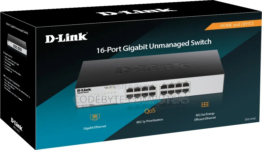 D-Link DGS-1016C/B 16-portBase-T Unmanaged Switch