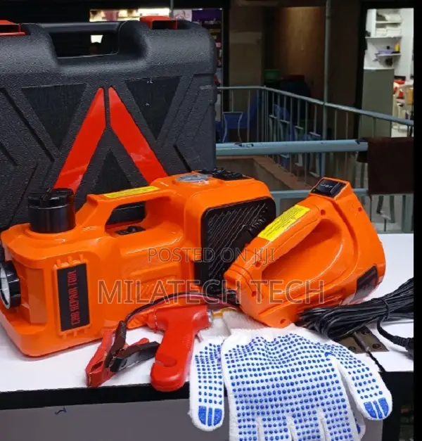 Car Electric Jack With Air Compressor – Roadside Emergency Tool Kit
