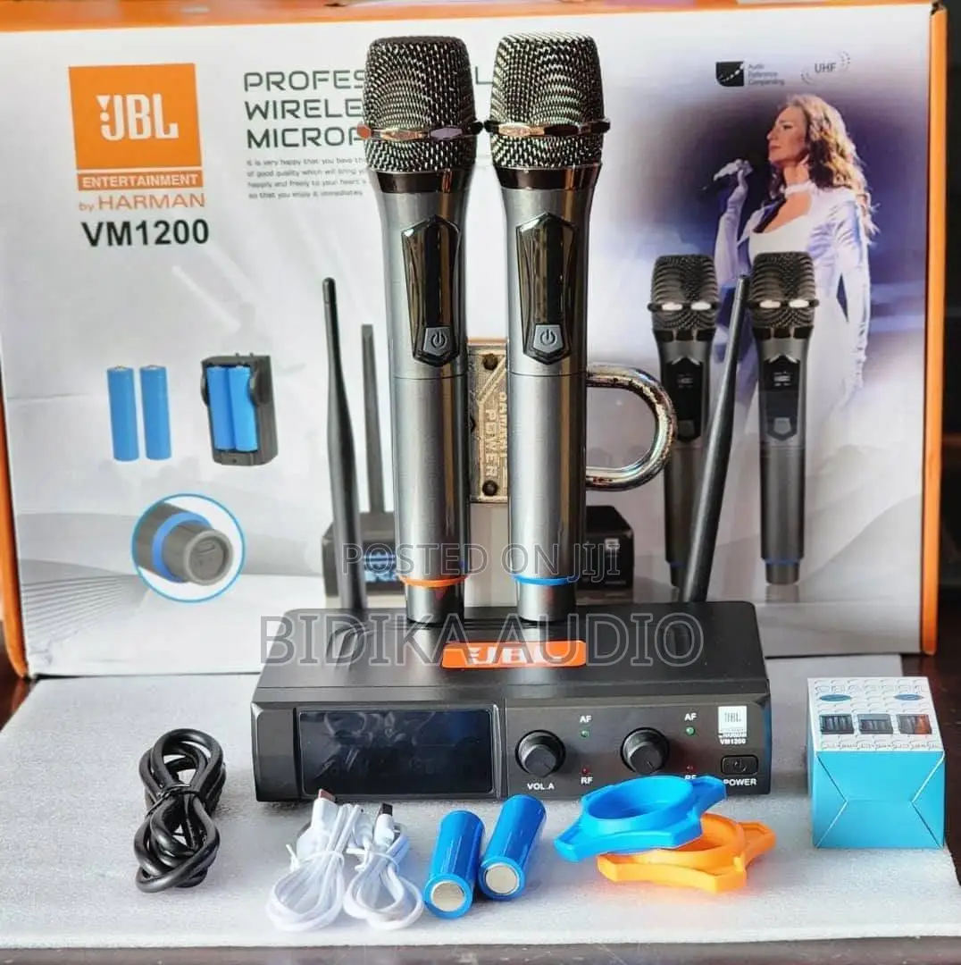 : Brand New JBL VM1200 Dual Wireless Microphone System – Complete Acce