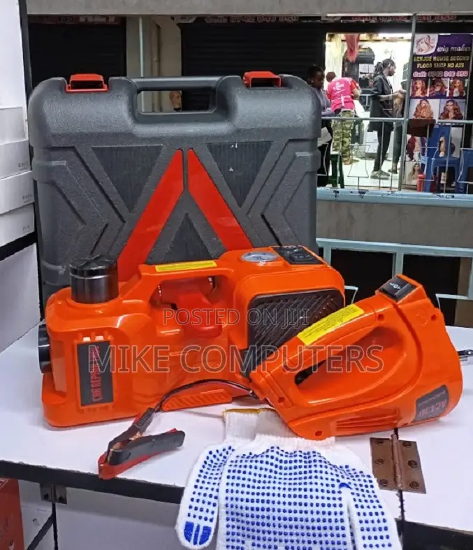Portable 12v Tire Inflator Pump With Puncture Repair Kit