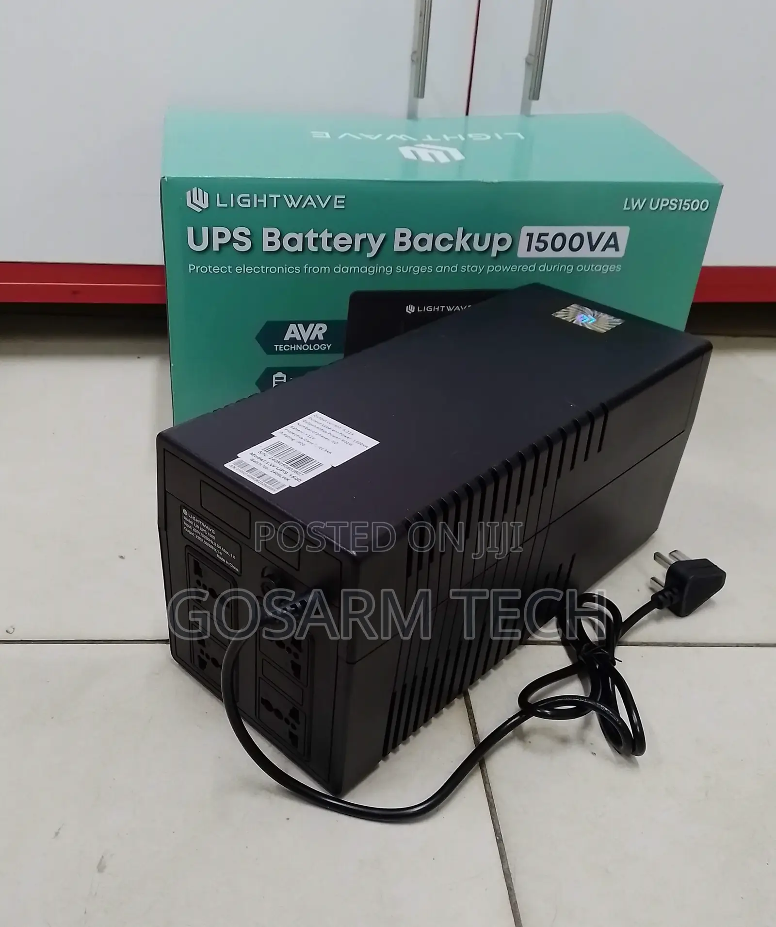 Lightwave 1500VA UPS – Battery Backup for Power Outages