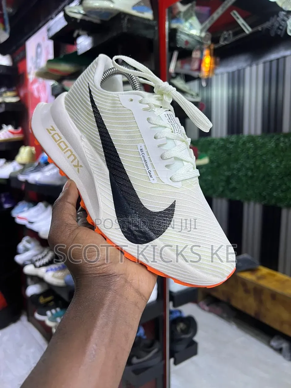Nike ACG ZoomX Ultrafly “Sail and Safety Orange”