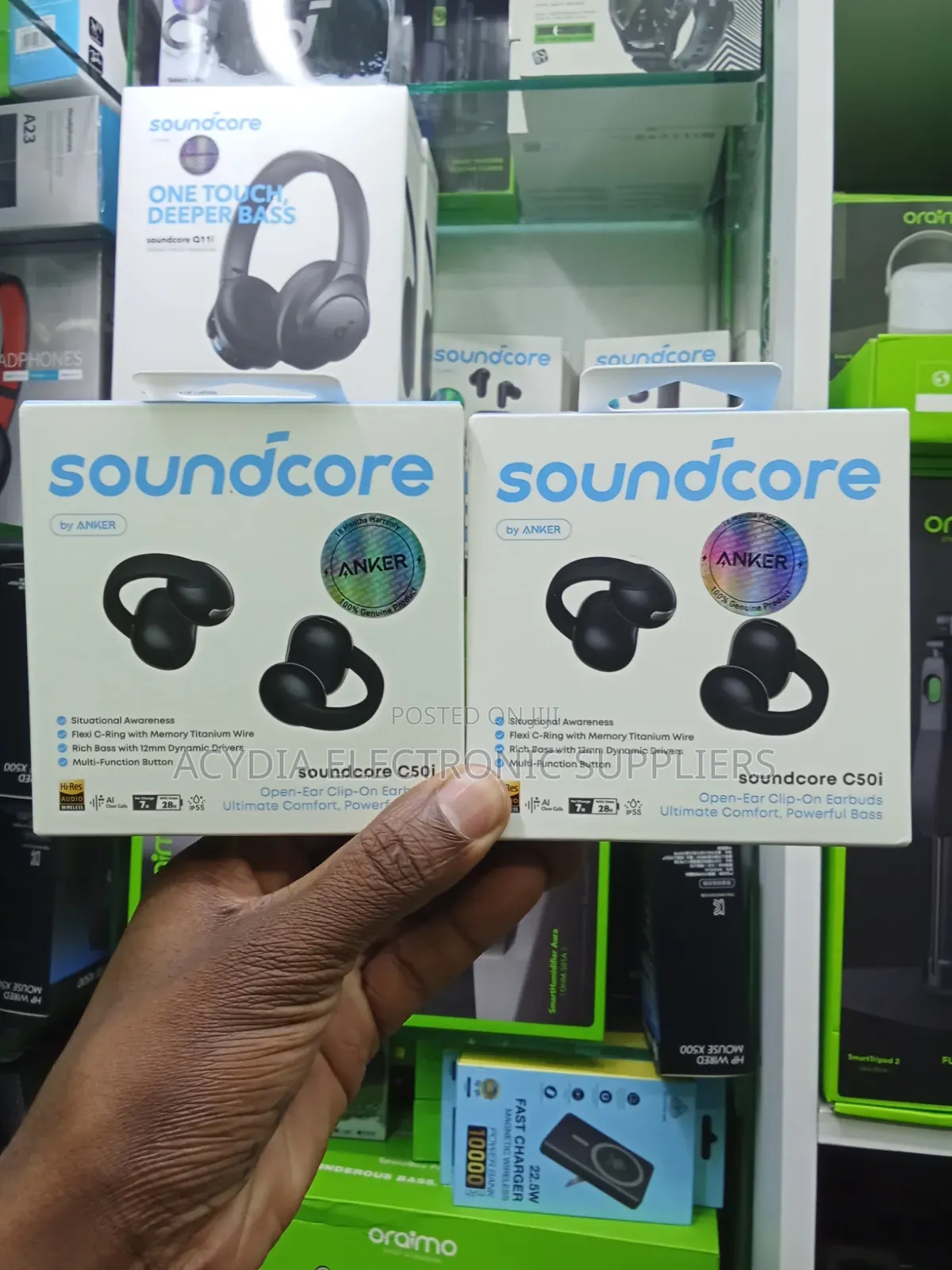 Anker Soundcore C50i Open Ear Clip on Bluetooth Earbuds