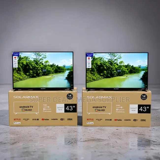 Factory Deals Solarmax 43 Inch Smart Android Digital QLED TVs