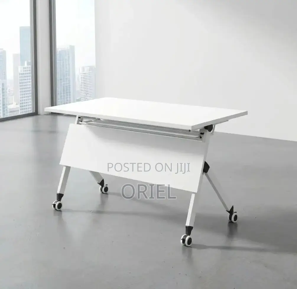 Office Table : White 1200MM Foldable Training Table