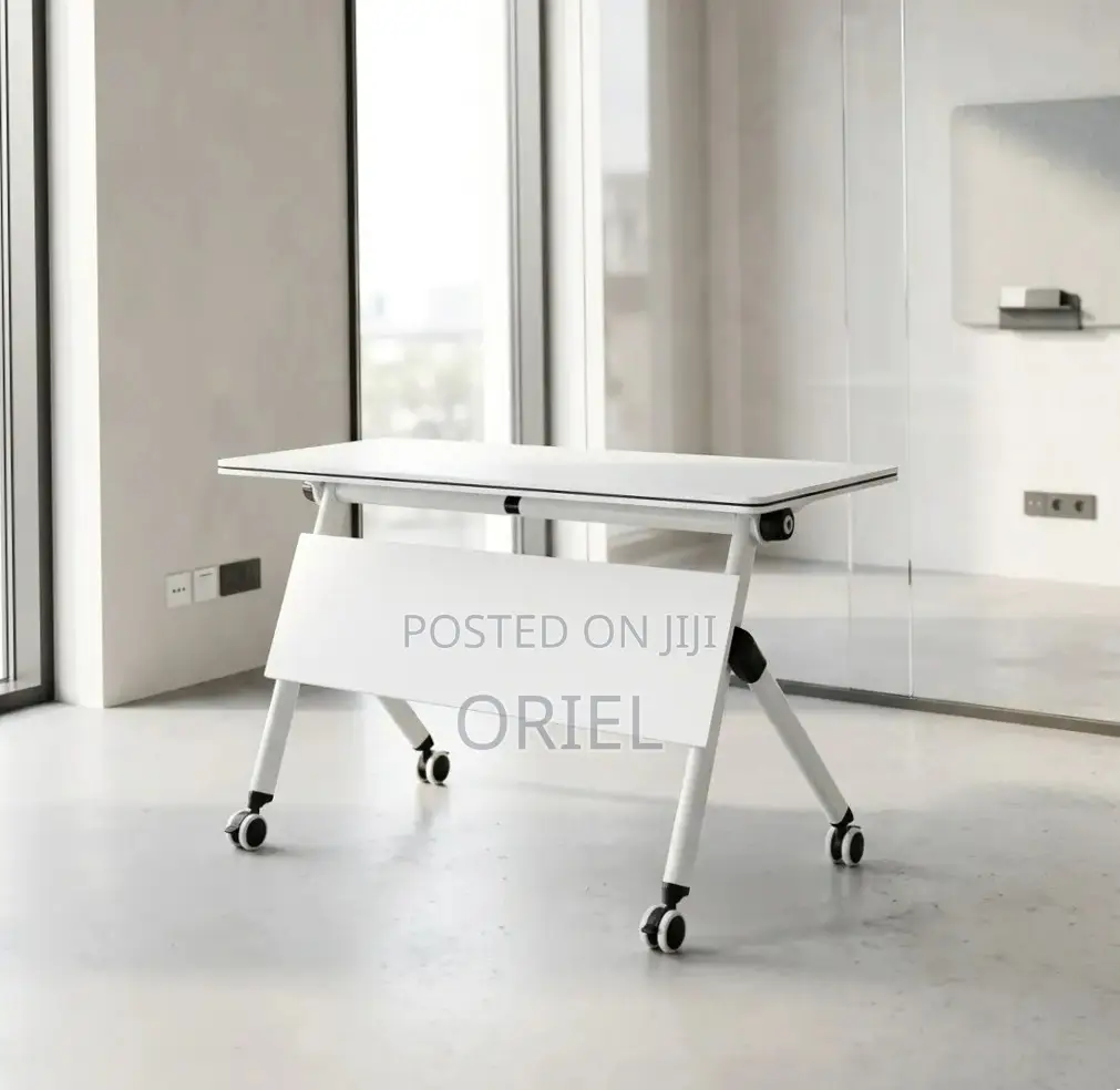 Office Table : White 1200MM Foldable Training Table