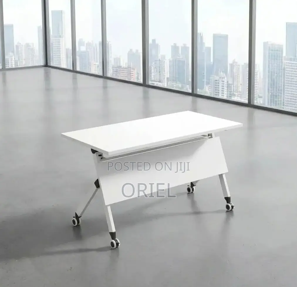 Office Table : White 1200MM Foldable Training Table