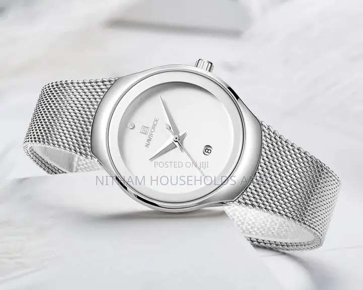 Naviforce Nf5004 Silver Stainless Steel Watch for Women