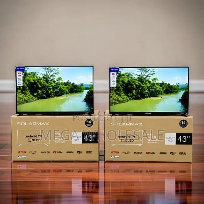 Factory Deals Solarmax 43 Inch Smart Android Digital QLED TVs
