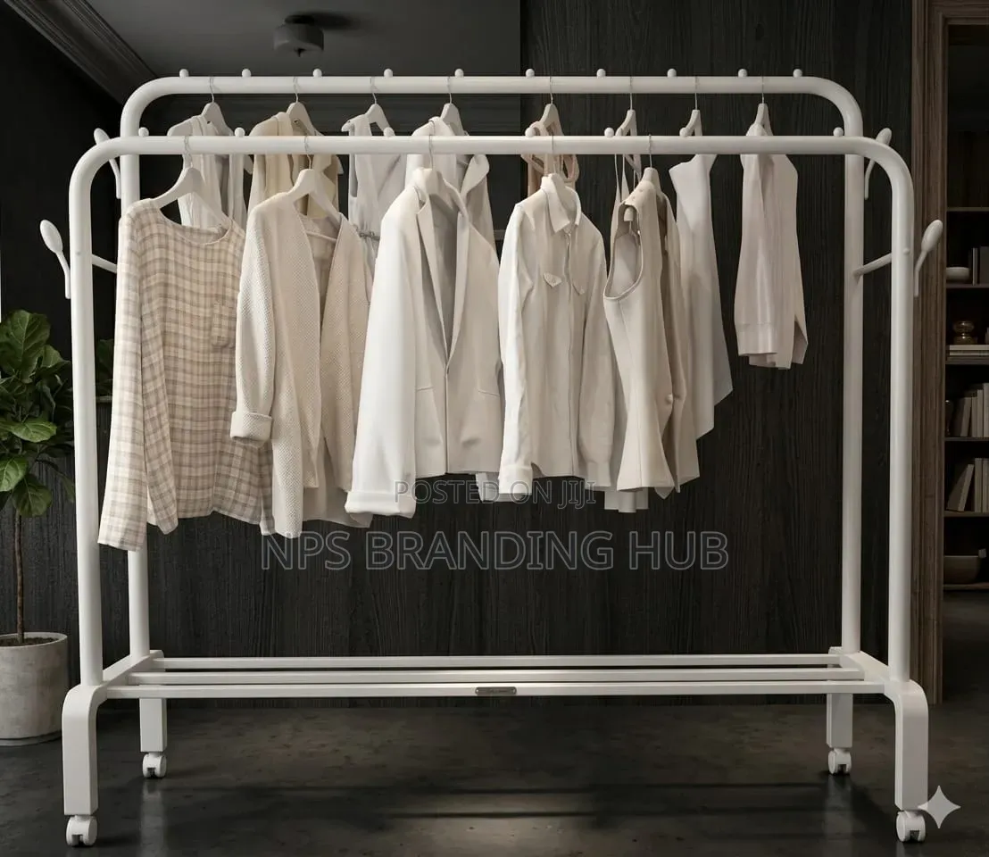 Double Rail Clothes Rack Stand 110 × 40 × 150 Cm(tet