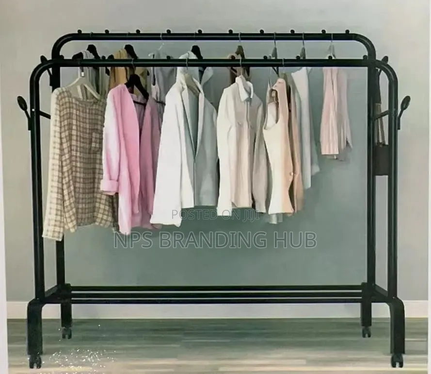 Double Rail Clothes Rack Stand 110 × 40 × 150 Cm(tet