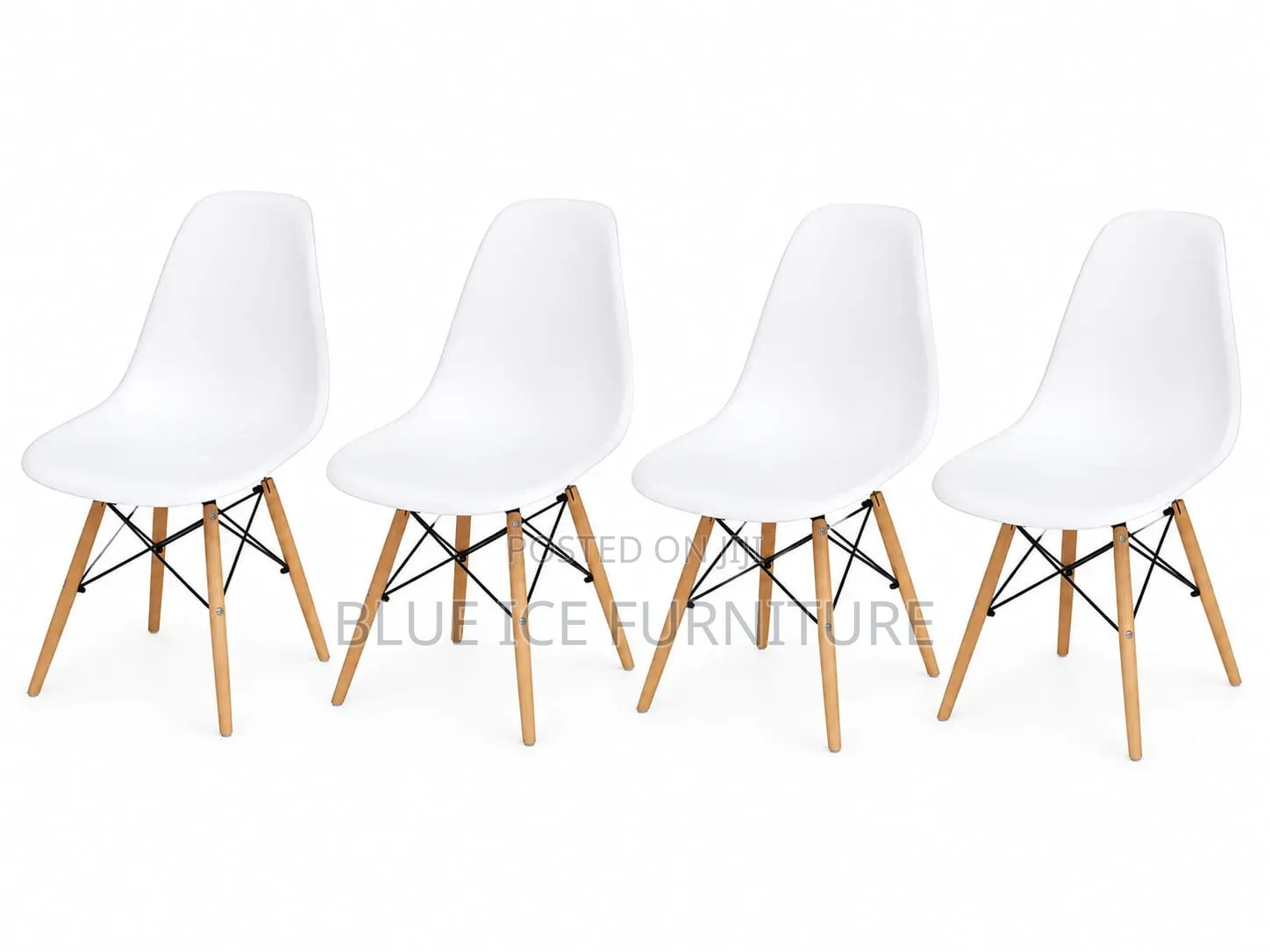 Modern White Dining Chair With Wooden Legs – Scandinavian Style