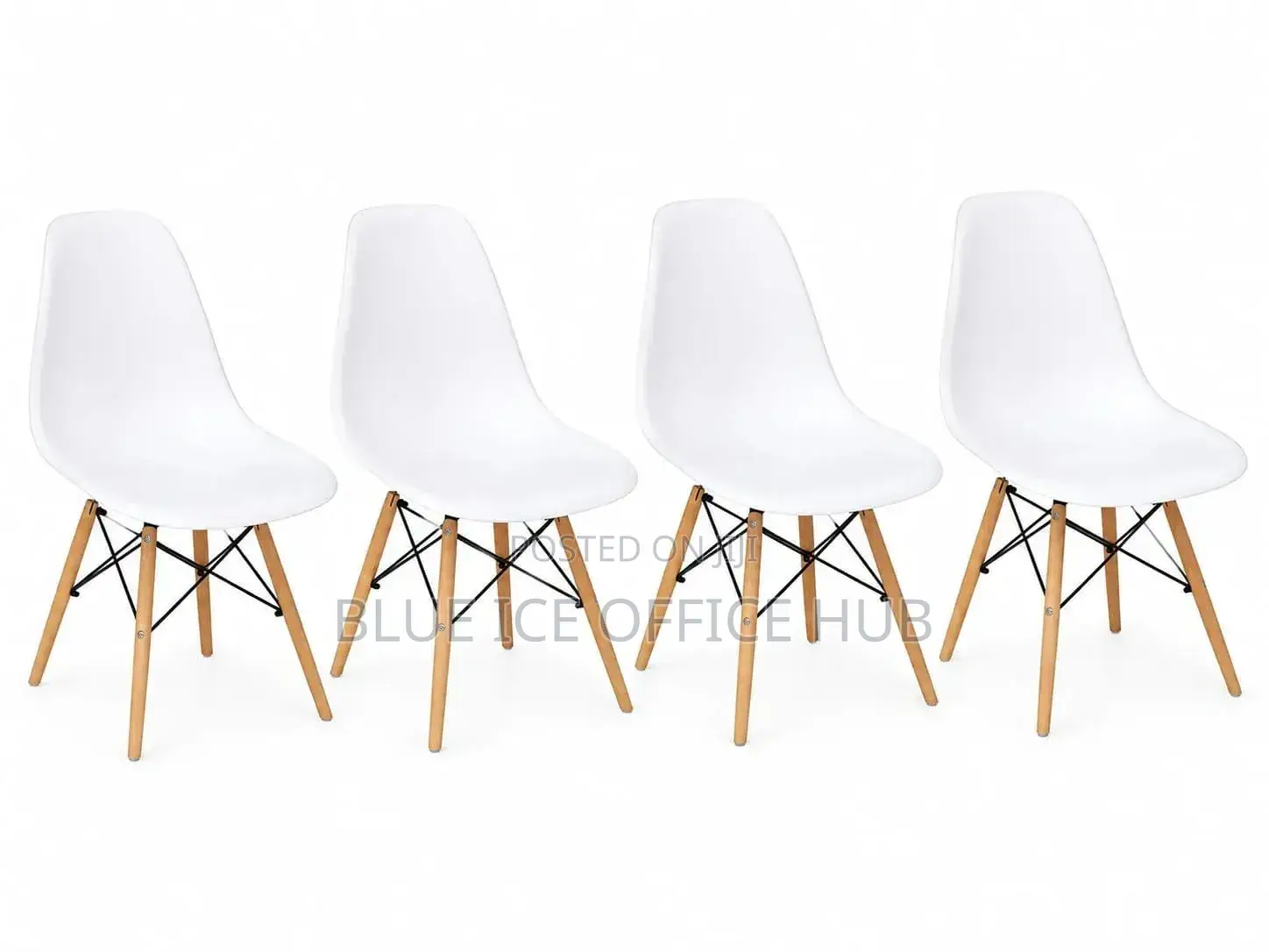 Modern White Dining Chair With Wooden Legs – Scandinavian Style