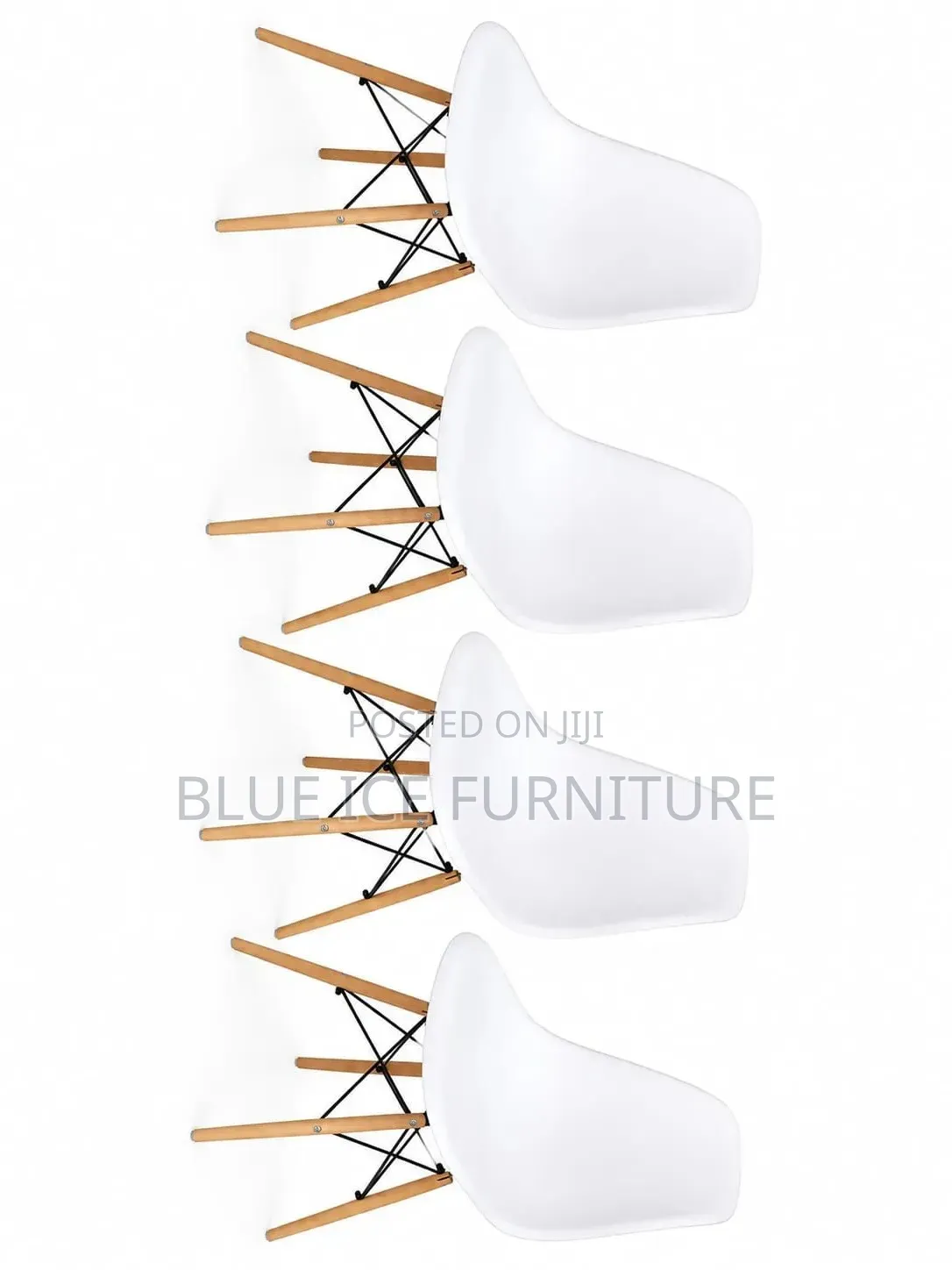 Modern White Dining Chair With Wooden Legs – Scandinavian Style