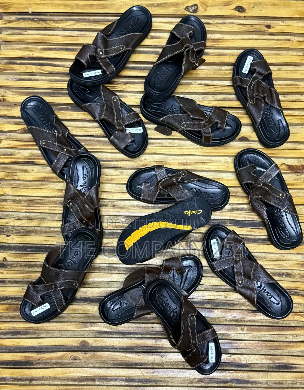 Quality Casual Leather Original Slip on Open Slide Shoes