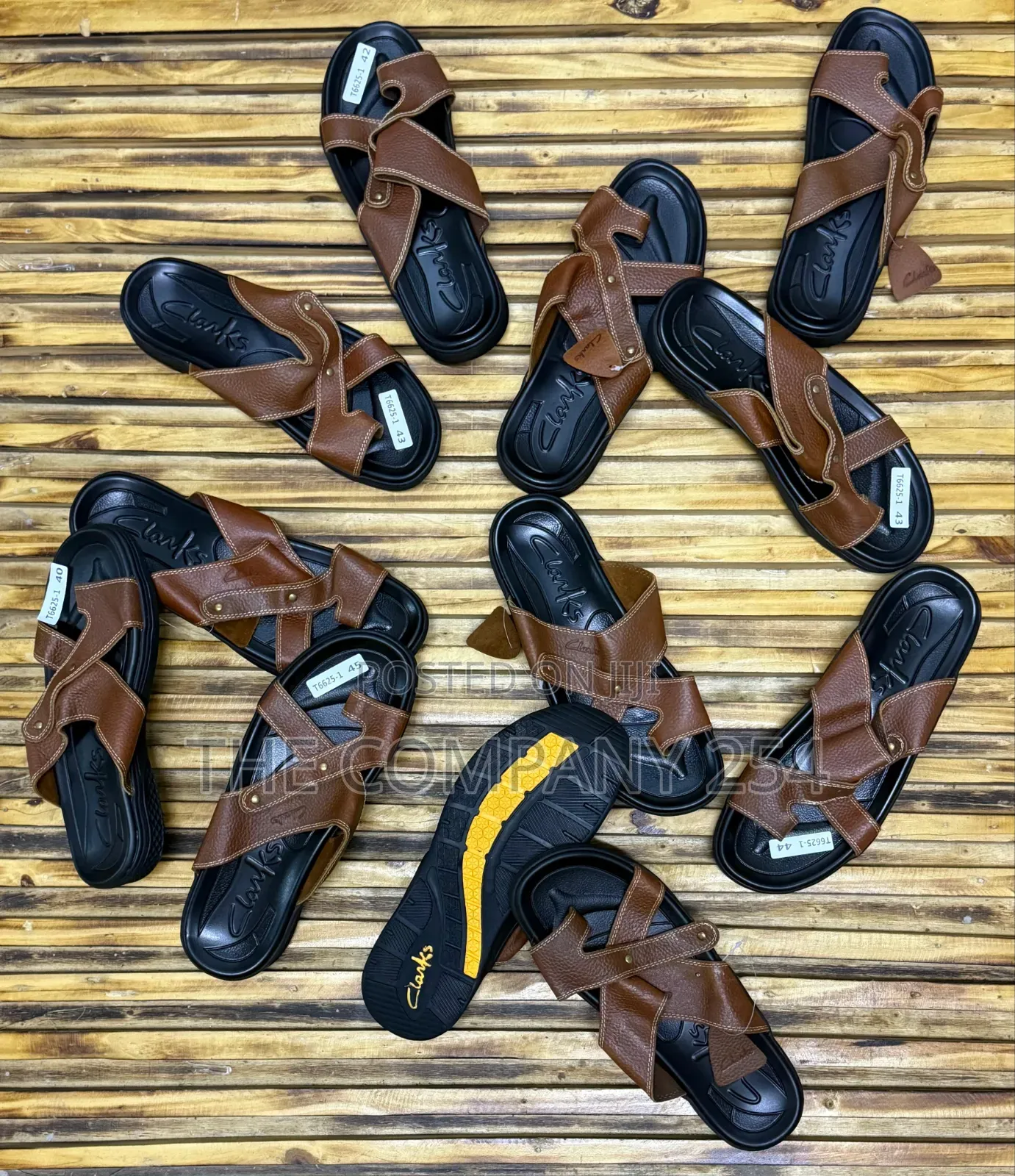 Quality Casual Leather Original Slip on Open Slide Shoes