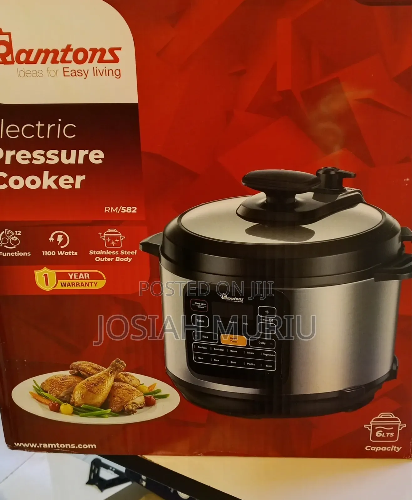 Ramtons 6L Heavy-Duty Pressure Cooker