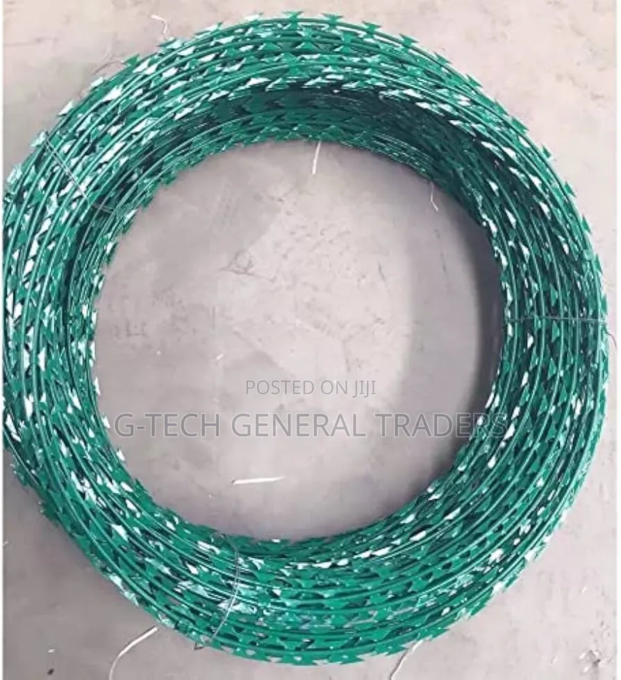 Galvanised Heavy Gauge Green 10m Razor Wire