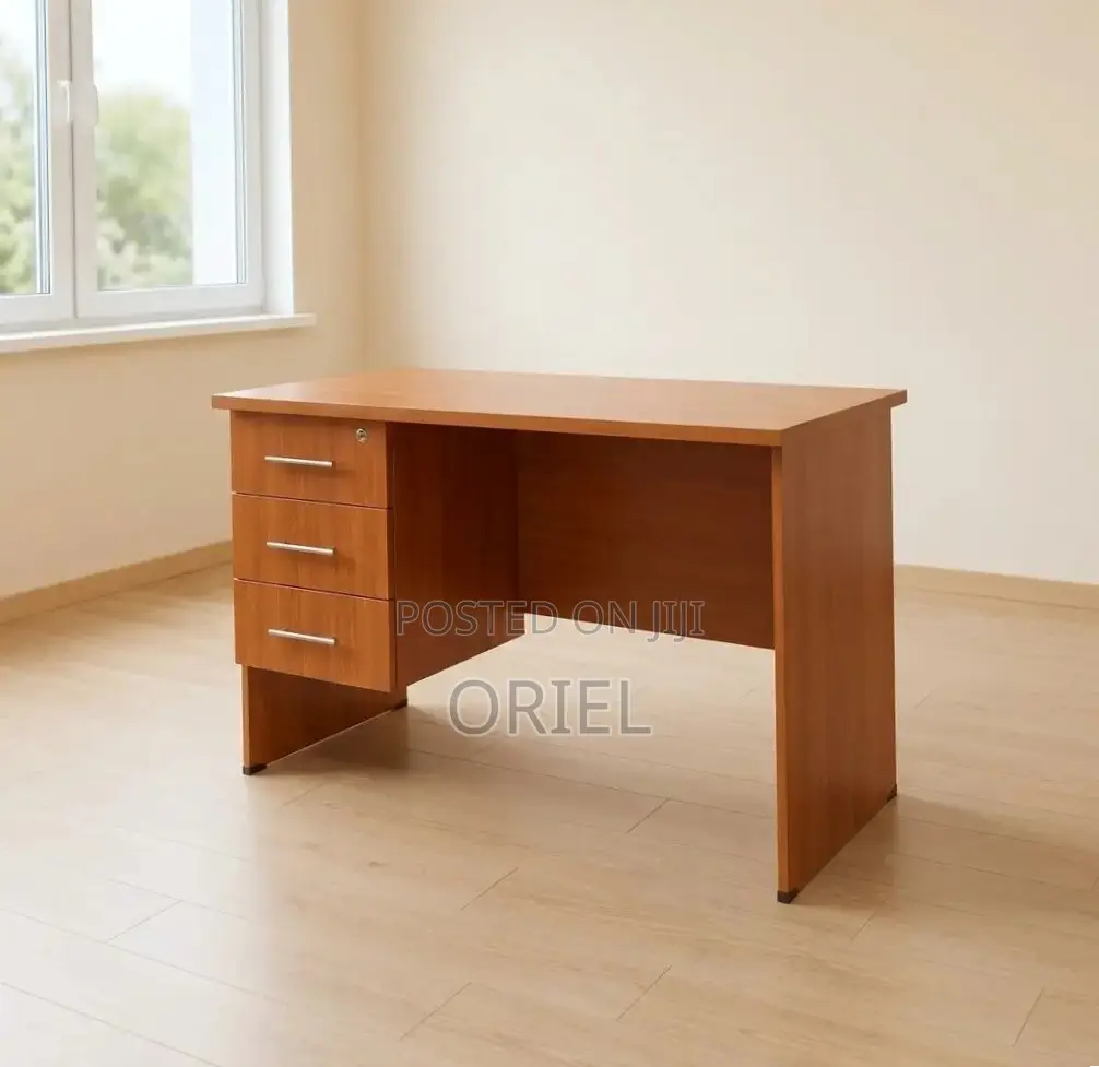 Office Desk : Wooden Study Desk With Drawers