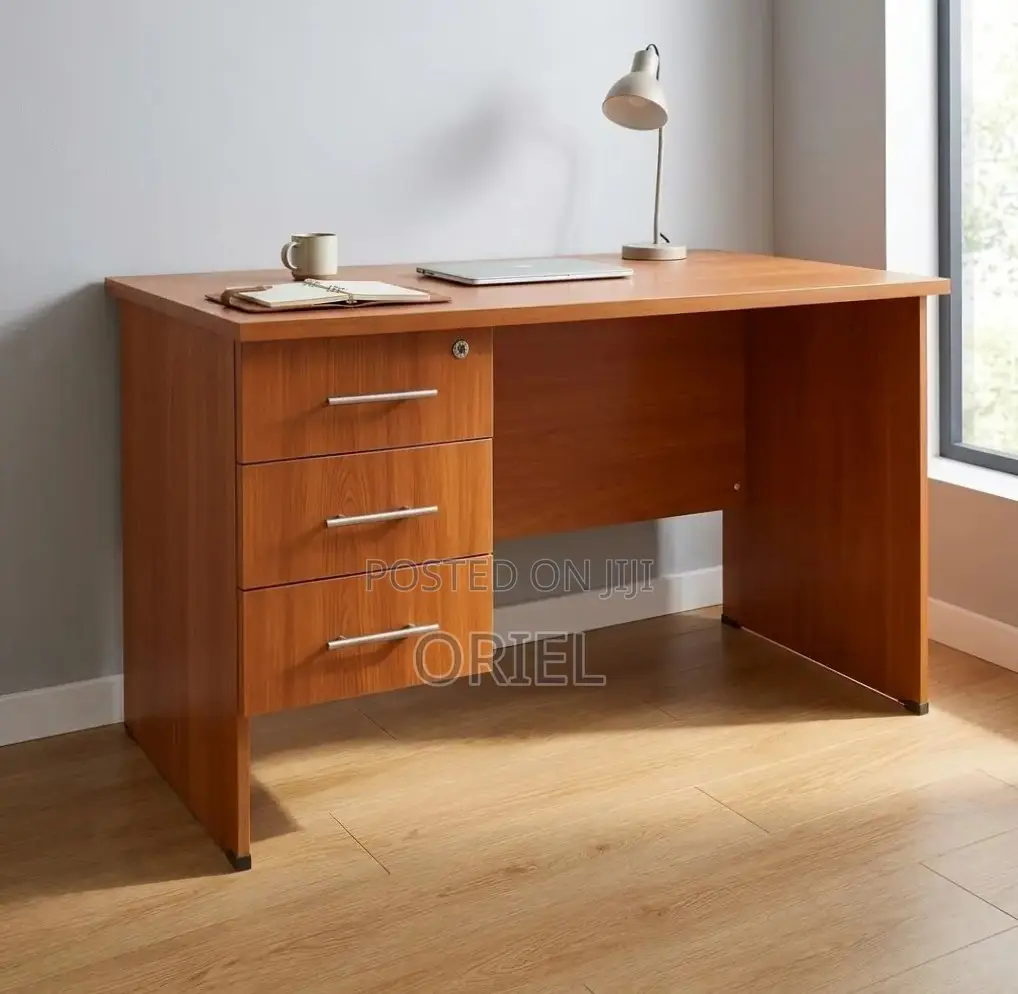 Office Desk : Wooden Study Desk With Drawers