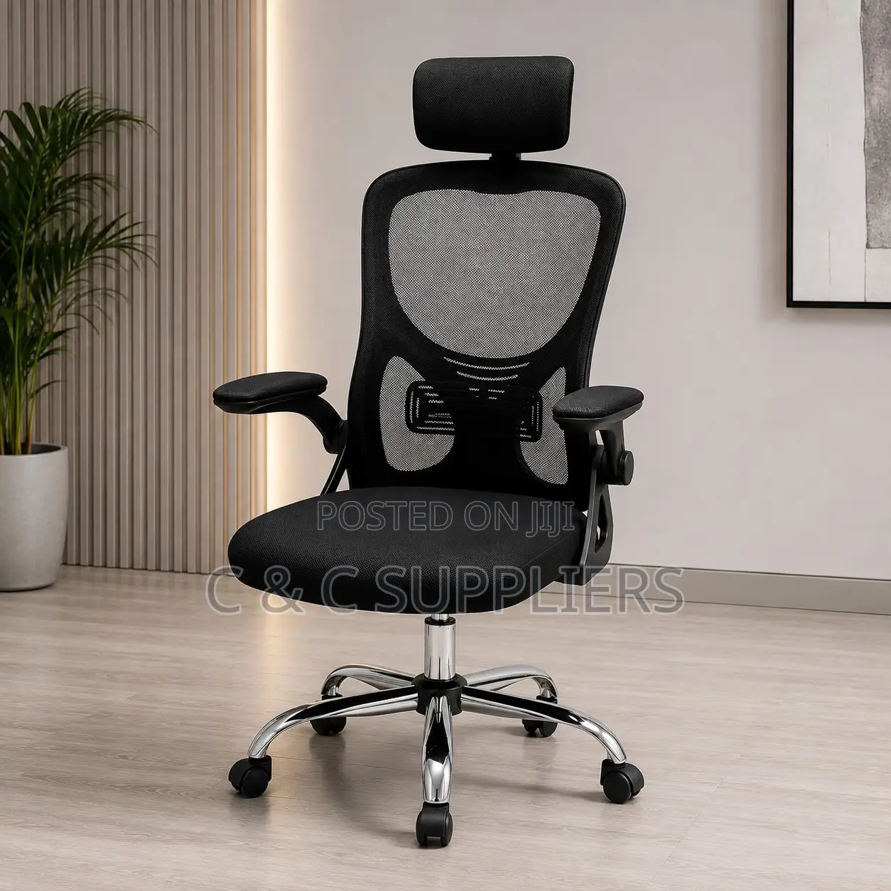 Staff Mesh Chair With Flip Armrest