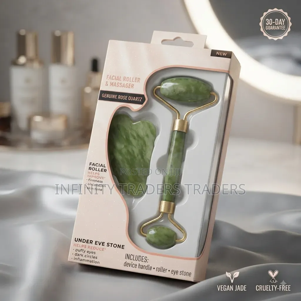 3in1 Natural Stone Derma Facial Jade Roller