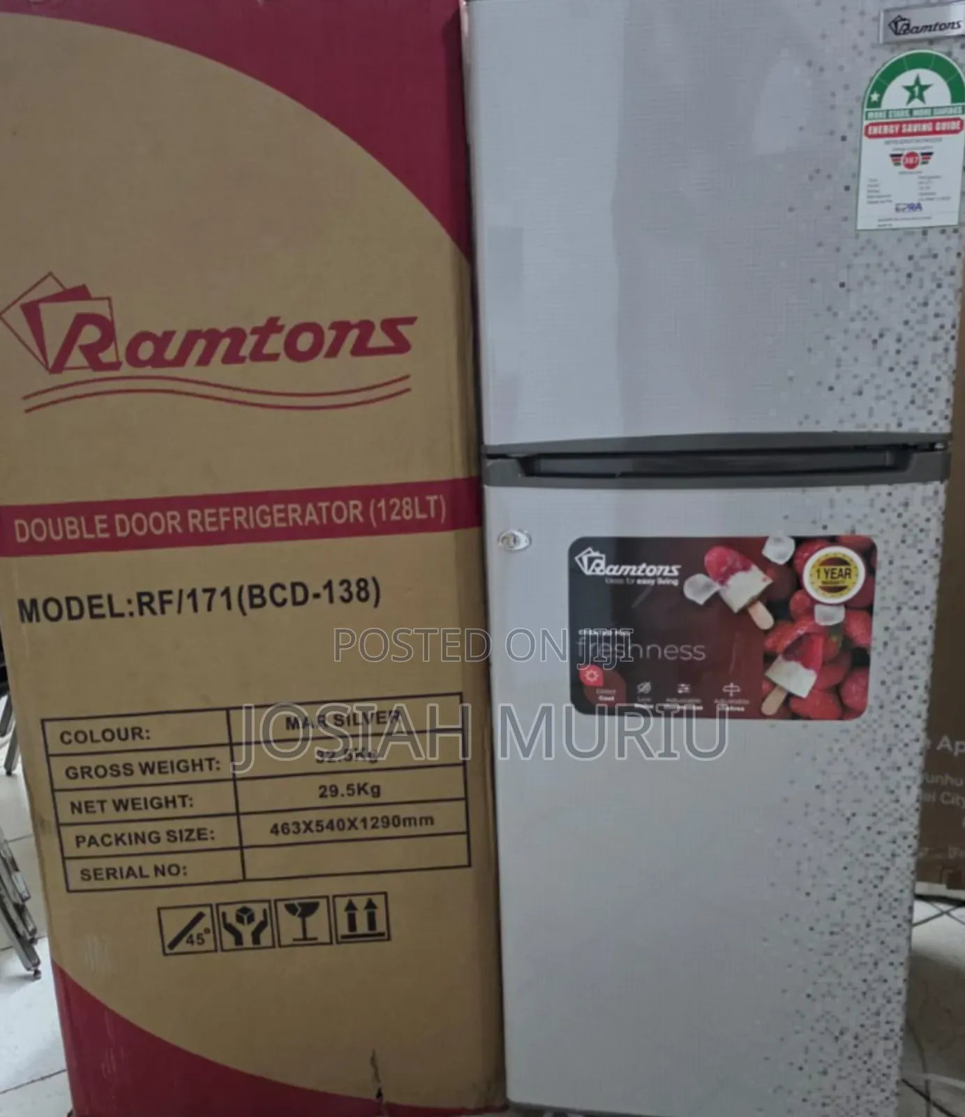 Ramtons RF/339 138L Double Door Refrigerato