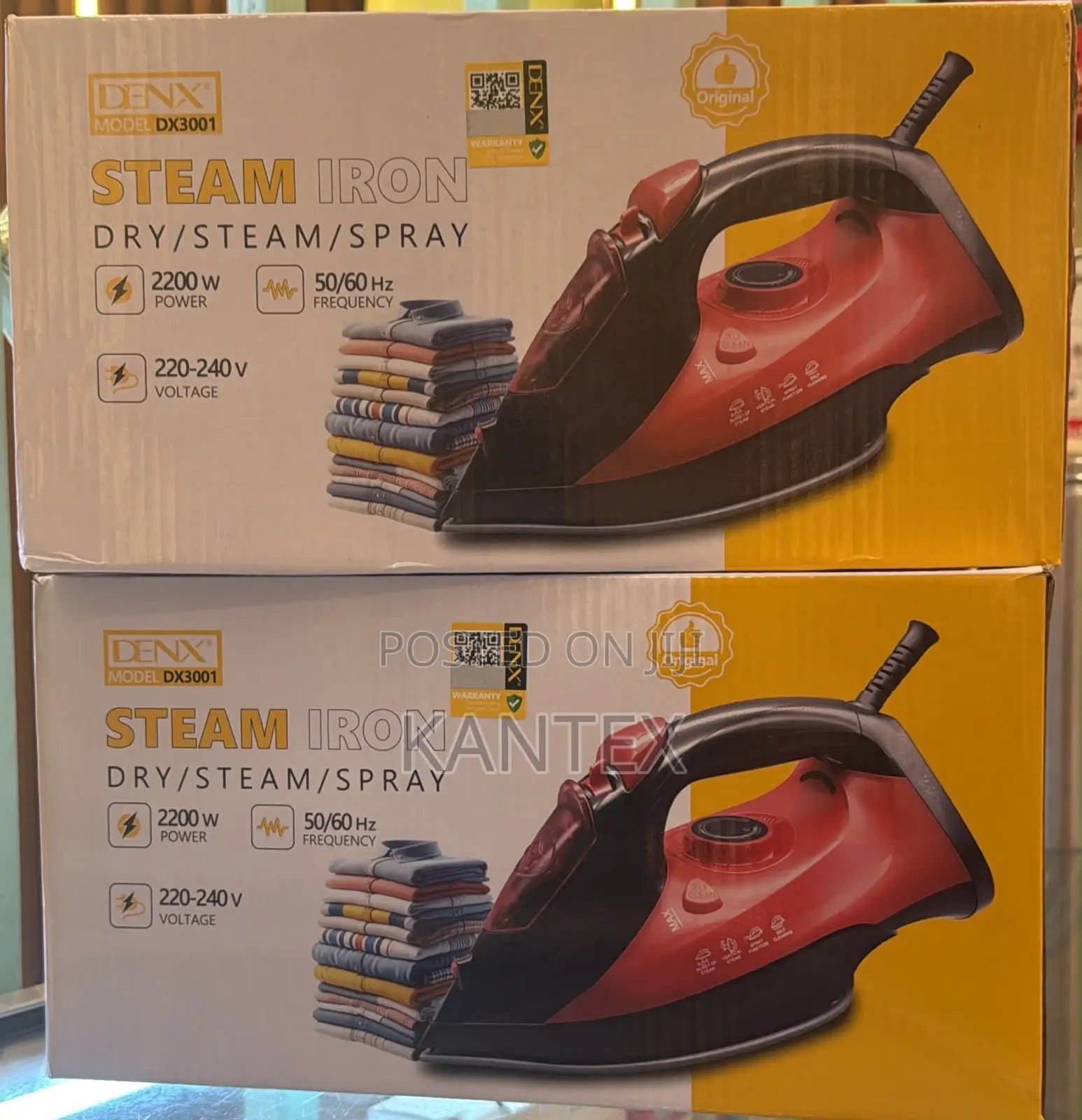 Denx DX3001 Steam Iron Dry/Steam/Spray