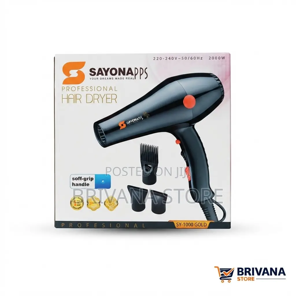 Sayona SY-1000 Hair Dryer 2000W Professional 2 Speeds 3 Heat