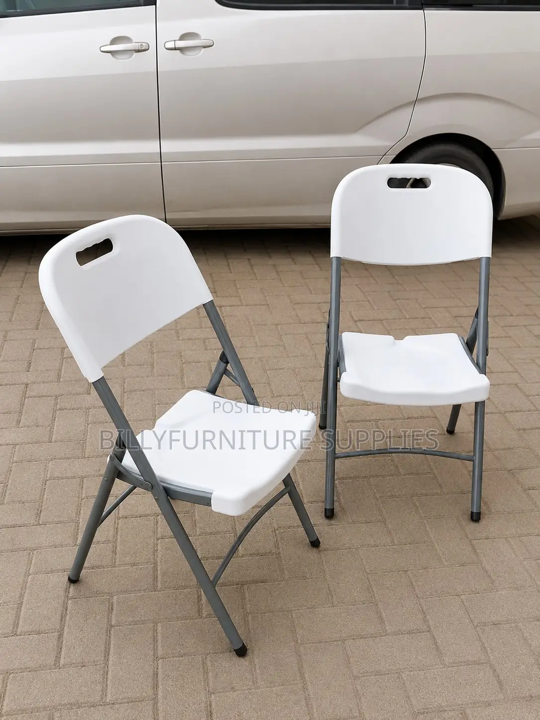 Durable White Folding Chairs for Events, Schools Offices