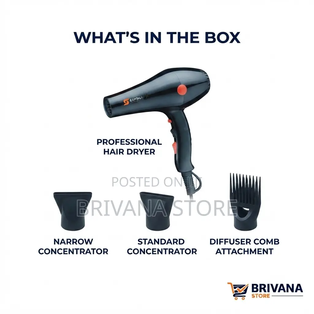Sayona SY-1000 Hair Dryer 2000W Professional 2 Speeds 3 Heat