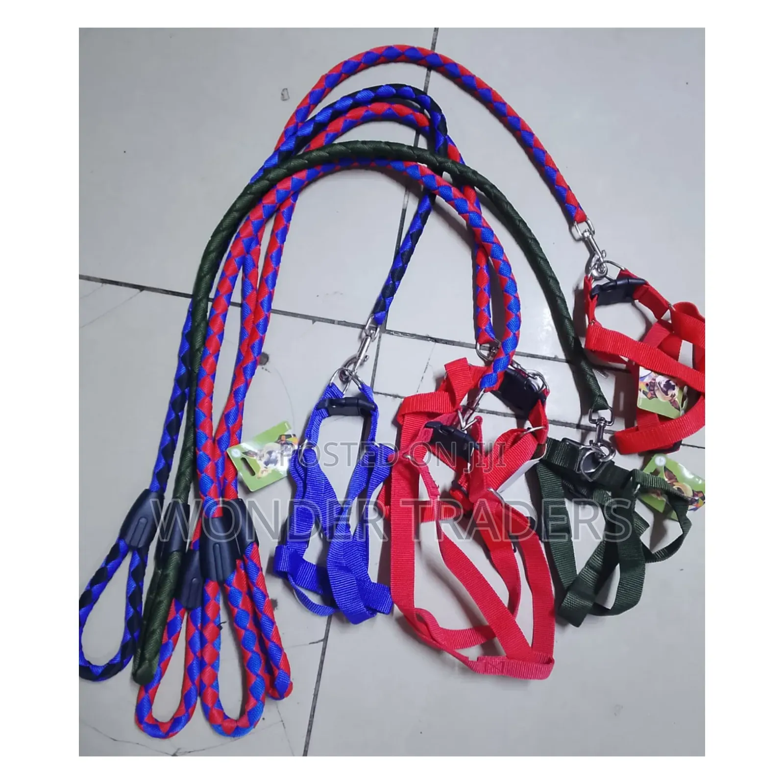 *Dog Leash / Harness With Collar Nylon Braided Dog Harness and Leash