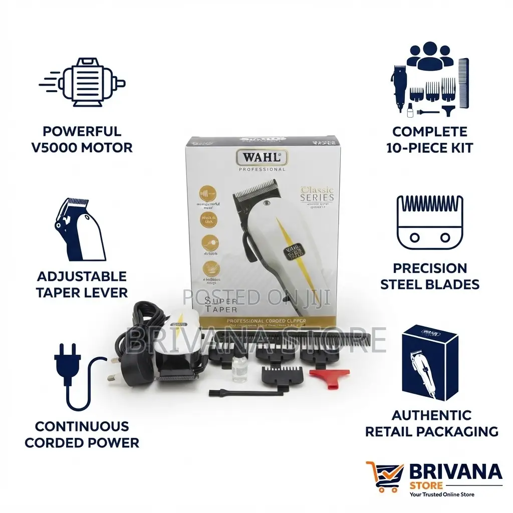 Wahl Super Taper Professional Hair Clipper Corded Classic Series