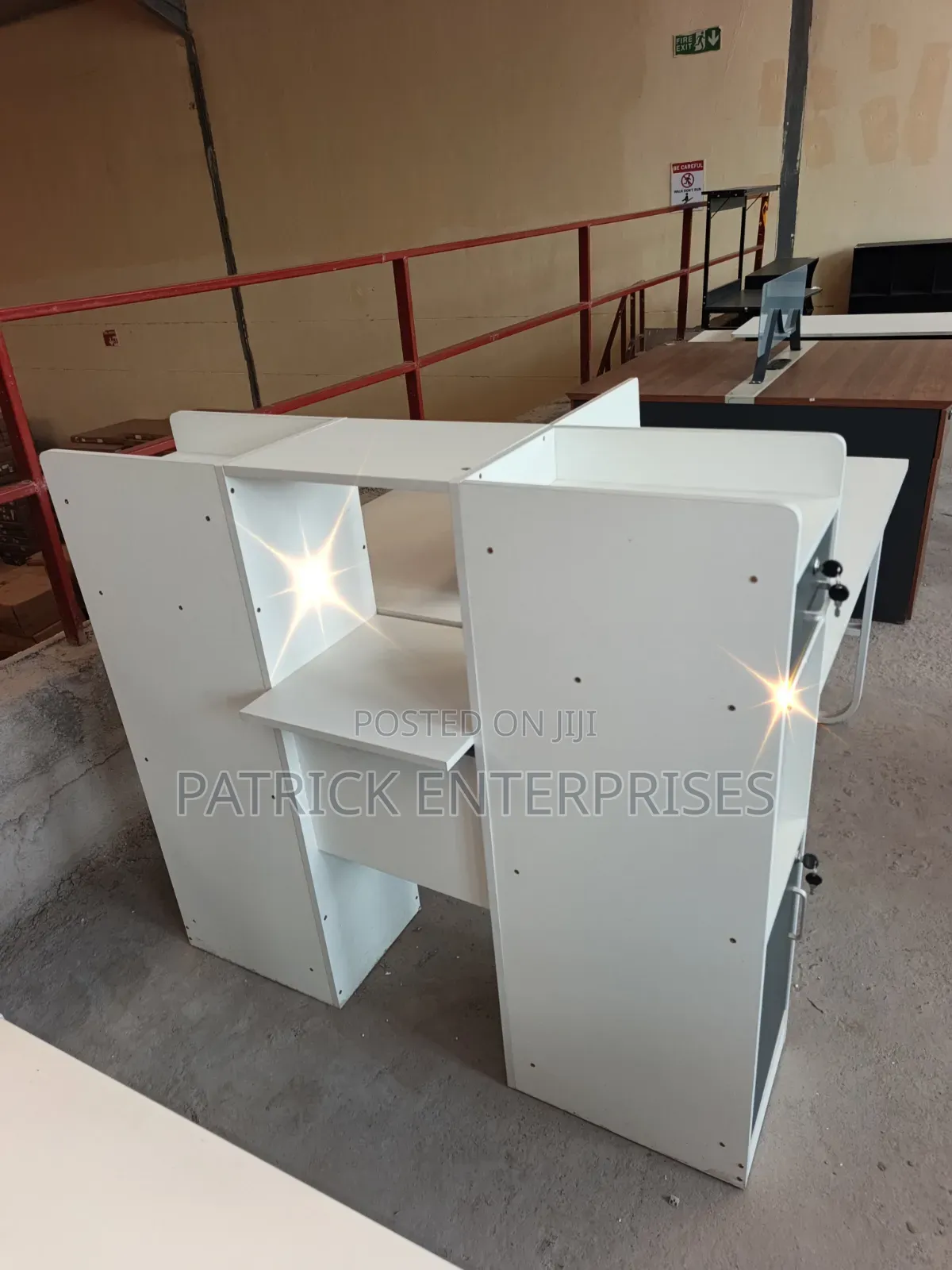 Modern White Office Workstation Two Way Imported