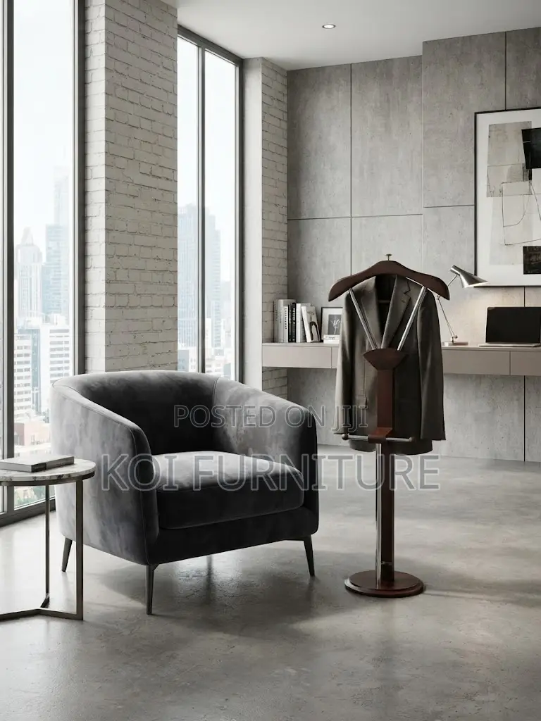 Dressers; Modern Office Executive Mahogany Coat Hanger