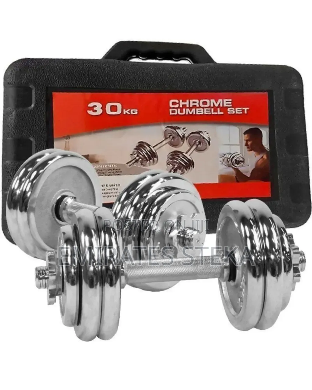 30kg Adjustable Dumbell to Barbell Weight Set With Connector