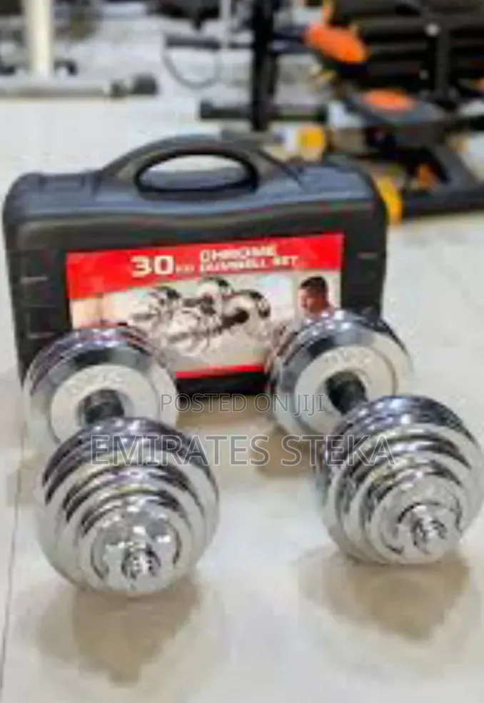 Chrome Adjustable Dumbbell Set 30KG