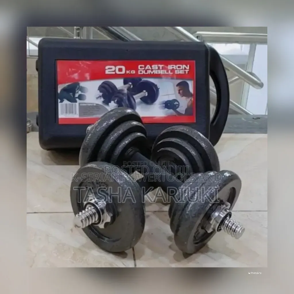 Chrome Dumbbells Set 20kg
