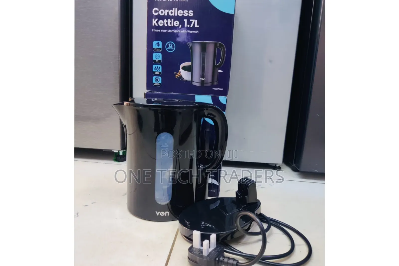 Von Cordless Kettle 1.7L Black